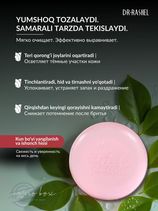 Qayta tiklovchi, antiseptik va intim joylar uchun oqartiruvchi sovunlar Dr.Rashel, 100 gr