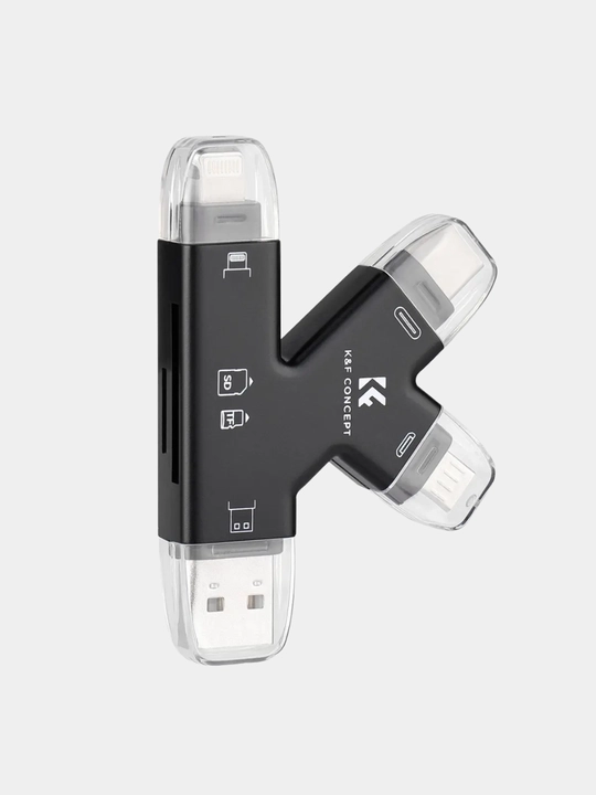 Скоростной кардридер, 6 в 1 - K&F USB 3.0, адаптер для карт памяти SD TF MicroSD