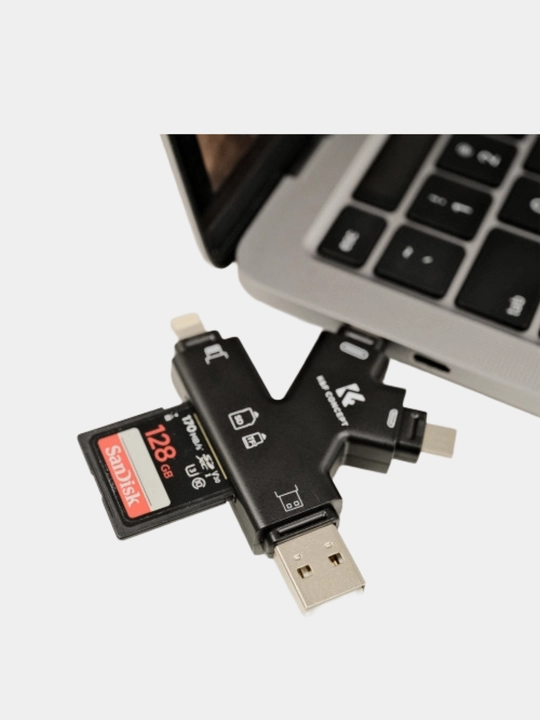Скоростной кардридер, 6 в 1 - K&F USB 3.0, адаптер для карт памяти SD TF MicroSD