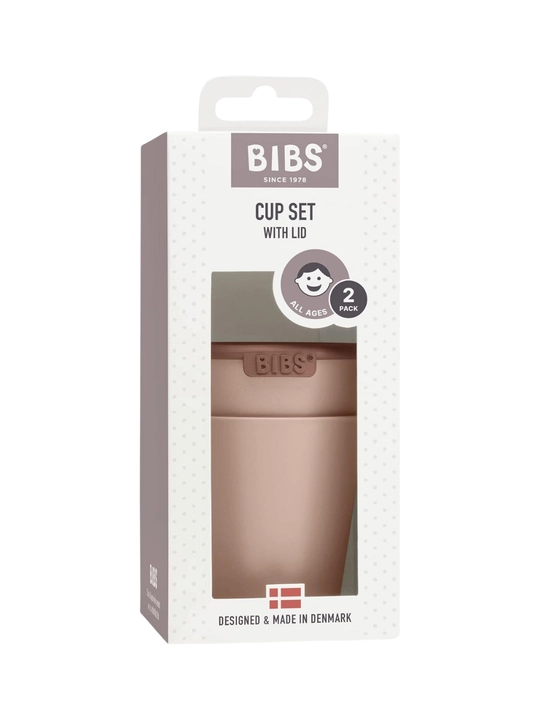 BIBS Набор детских стаканов с крышкой Cup Set, 2 шт., разные цвета