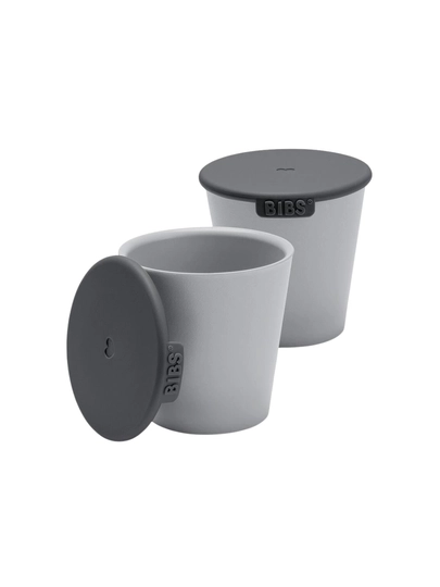 BIBS Набор детских стаканов с крышкой Cup Set, 2 шт., разные цвета