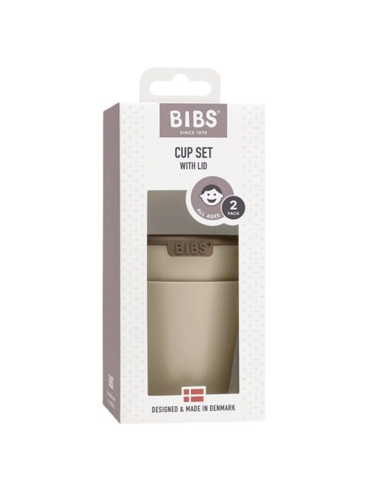 BIBS Набор детских стаканов с крышкой Cup Set, 2 шт., разные цвета