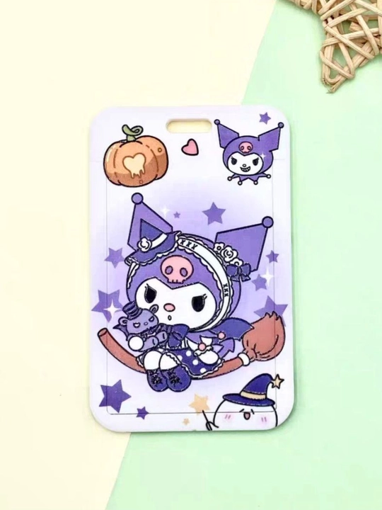 Картхолдер Kuromi, с брелоком - для банковской карты, карты АТТО, ID паспорта