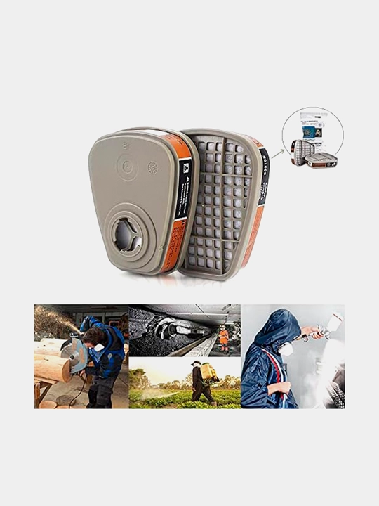 Фильтр угольный сменный, для респиратора к маске, 3м 6001 CN