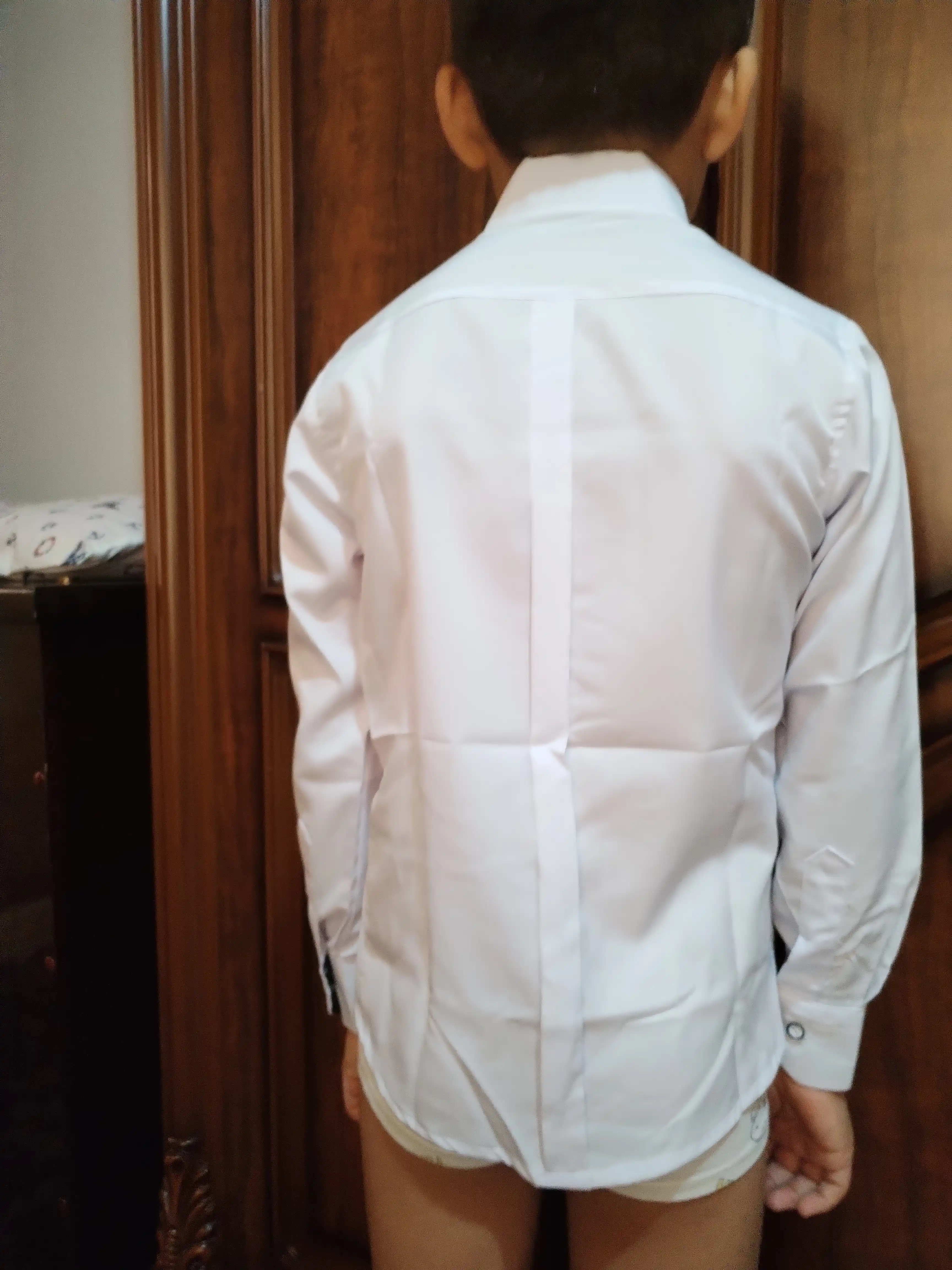 Белая рубашка для детей школьного возраста Slim Fit