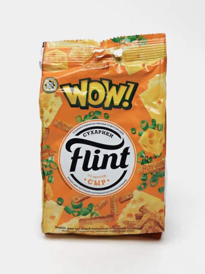 Сухарики со вкусом сыра Flint, 190 г — SNACKS1-СЫРАУВА