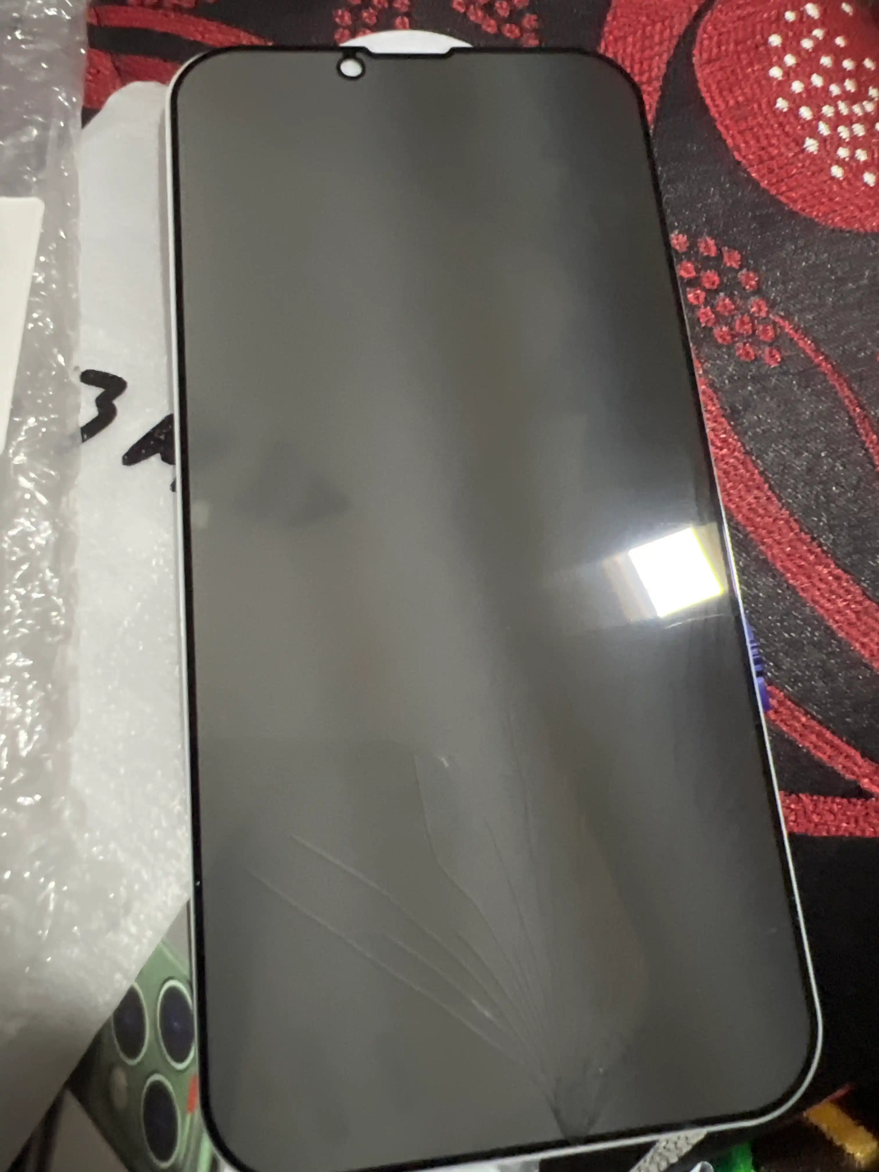 iPhone 6s, 7, 8, SE, 11, 12, 13, 14, 15, XR, XS, Pro, Max, Plus, mini uchun josusga qarshi himoya oynasi