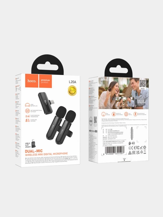 HOCO беспроводной всенаправленный микрофон USB-C Type-C для смартфонов и планшетов