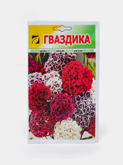 Семена цветов Ромашка, Гвоздика, Вербина, Астра, Арча гул, цветы однолетники — ПОСТЕР1-СЕМЦВ1-БЕЛЫЙ