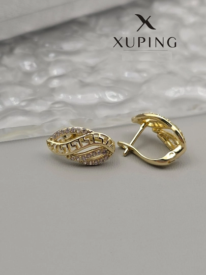 Серьги для девочек и женщин, Xuping — 1001PRT-XUPINGB-ОЛИВК
