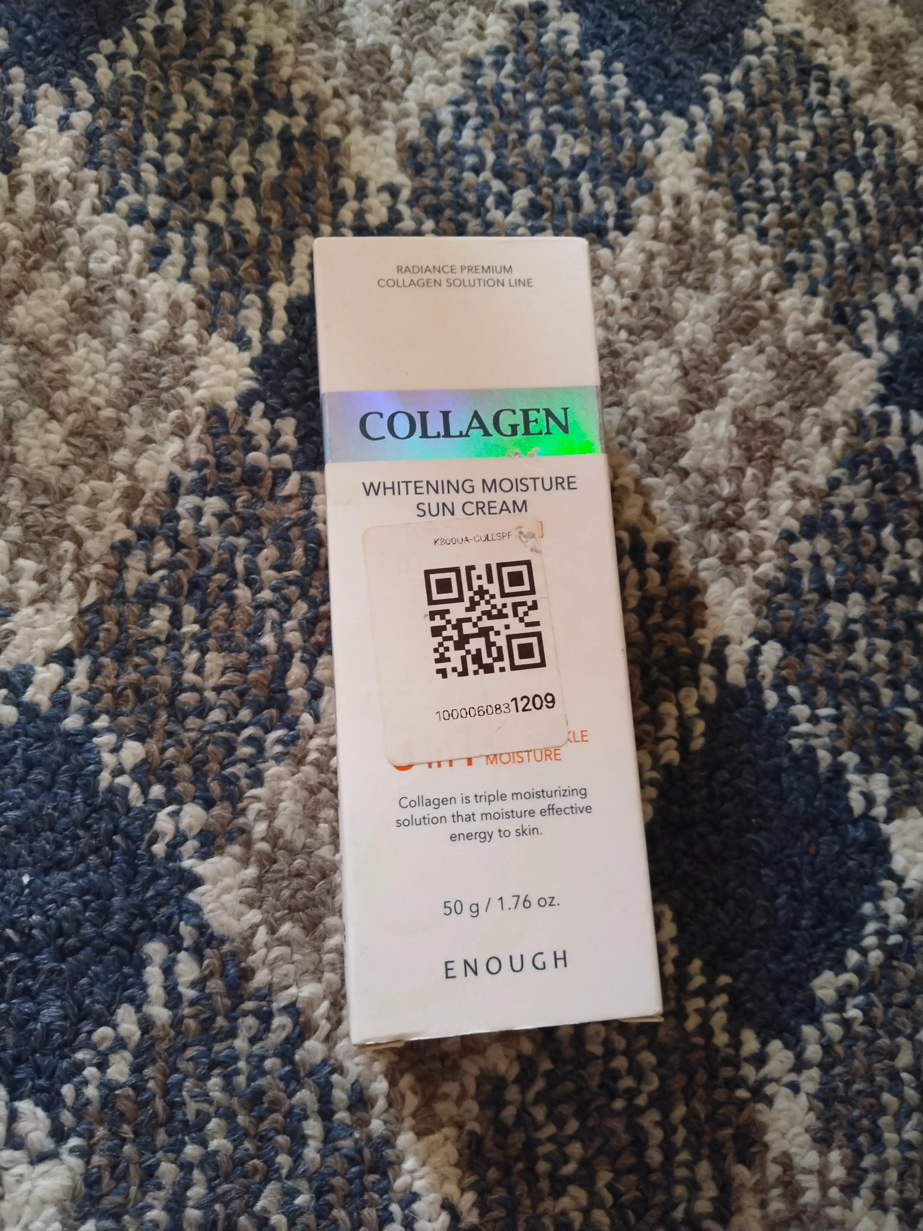 Quyoshdan himoyalovchi kollagen krem Enough 3in1 Whitening Sun Cream SPF50+ PA++++, 50 ml