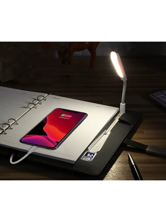 Умный ежедневник — с USB-зарядкой, LED-лампой, многофункциональными кабелями блакнот