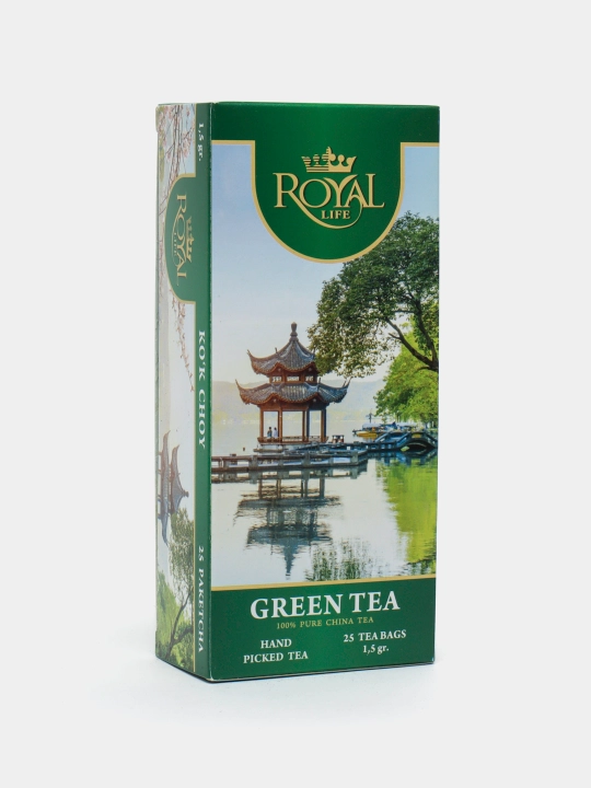Чай зеленый Royal Life Green, 25 пакетиков, 50 г - 