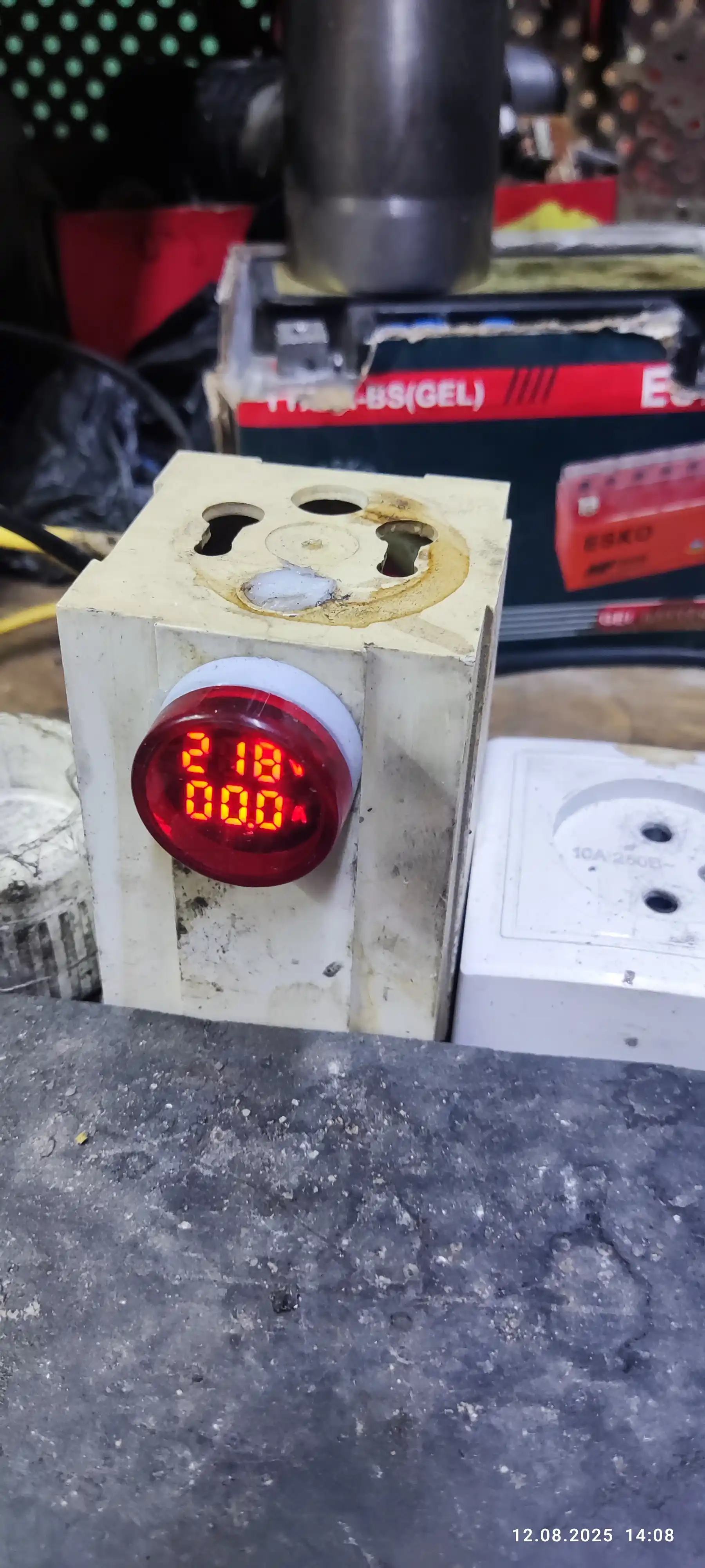 Мини вольтметр, амперметр 50-500В 0-100А 2 LED, индикатор переменного тока, красный