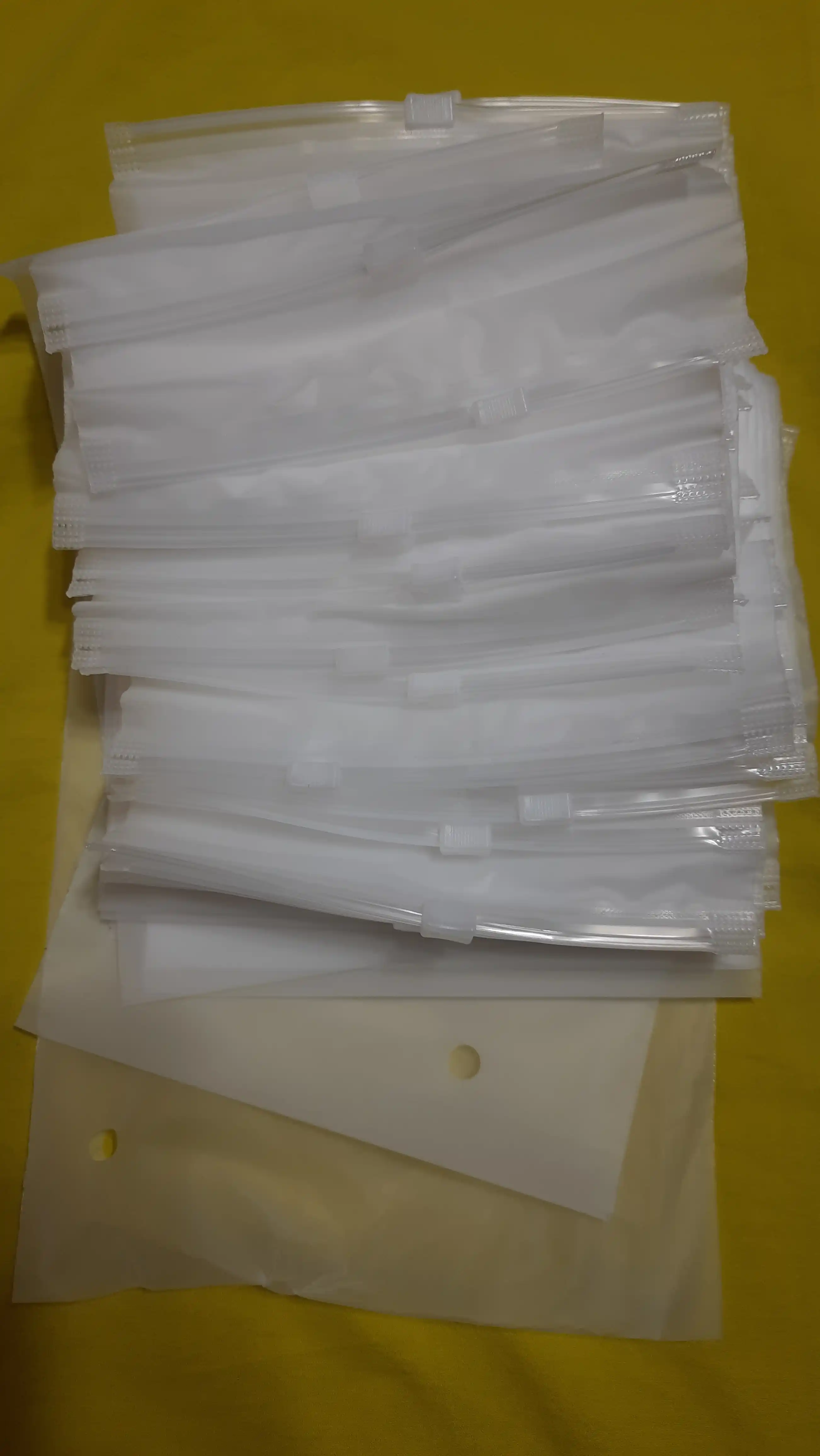 Zip Lock qadoqlash, aksessuarlarni saqlash uchun paketlar, 50 dona