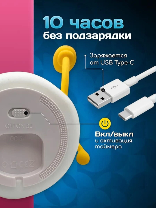Детский ночник, силикон, пандочка, утка, капуста, единорог, кролик RGB