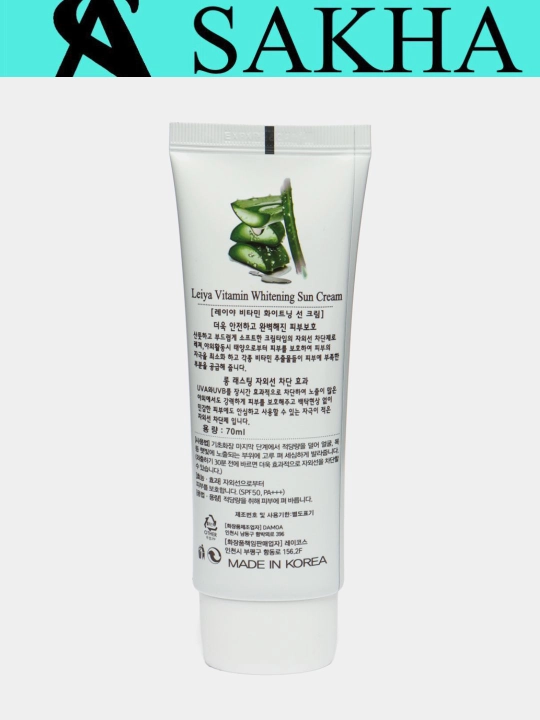 Солнцезащитный крем Leya Vitamin Whitening Sun Cream SPF50+ PA+++ 4in1