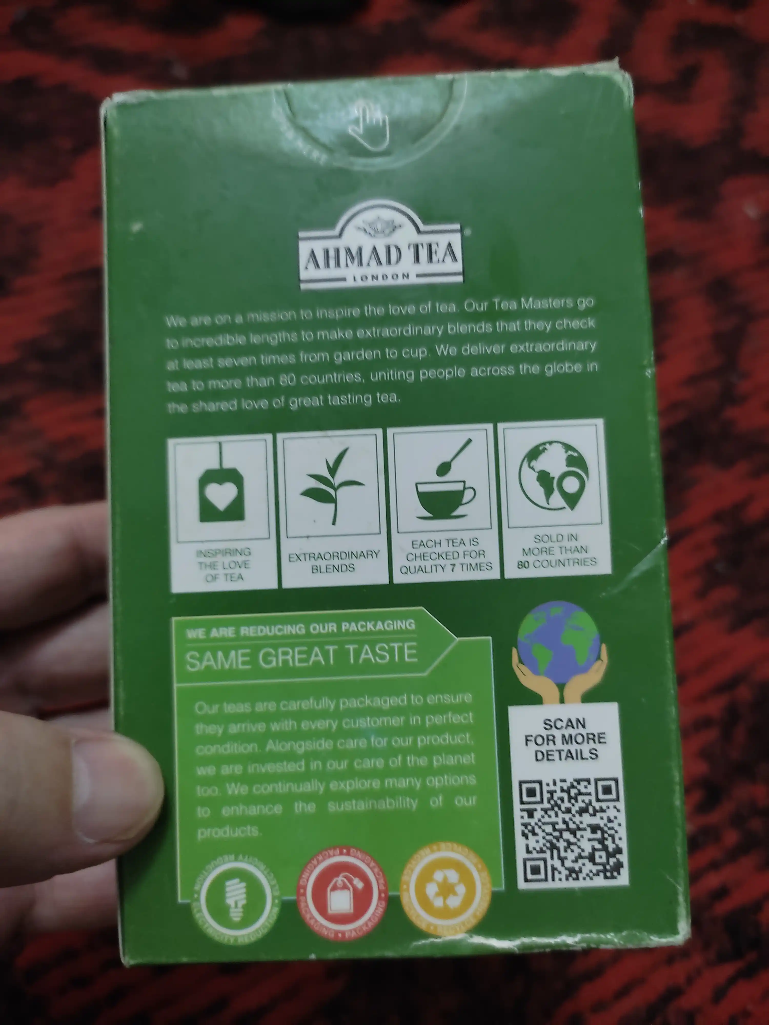 Ko'k choy Ahmad Tea Green, 100 g (802)