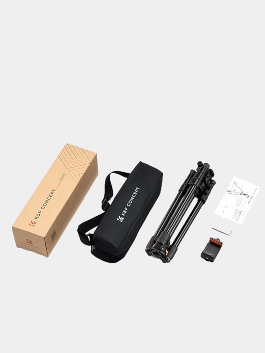 Telefon va kamera uchun universal shtativ K&F Concept –yengil, ixcham va kuchli shtativ