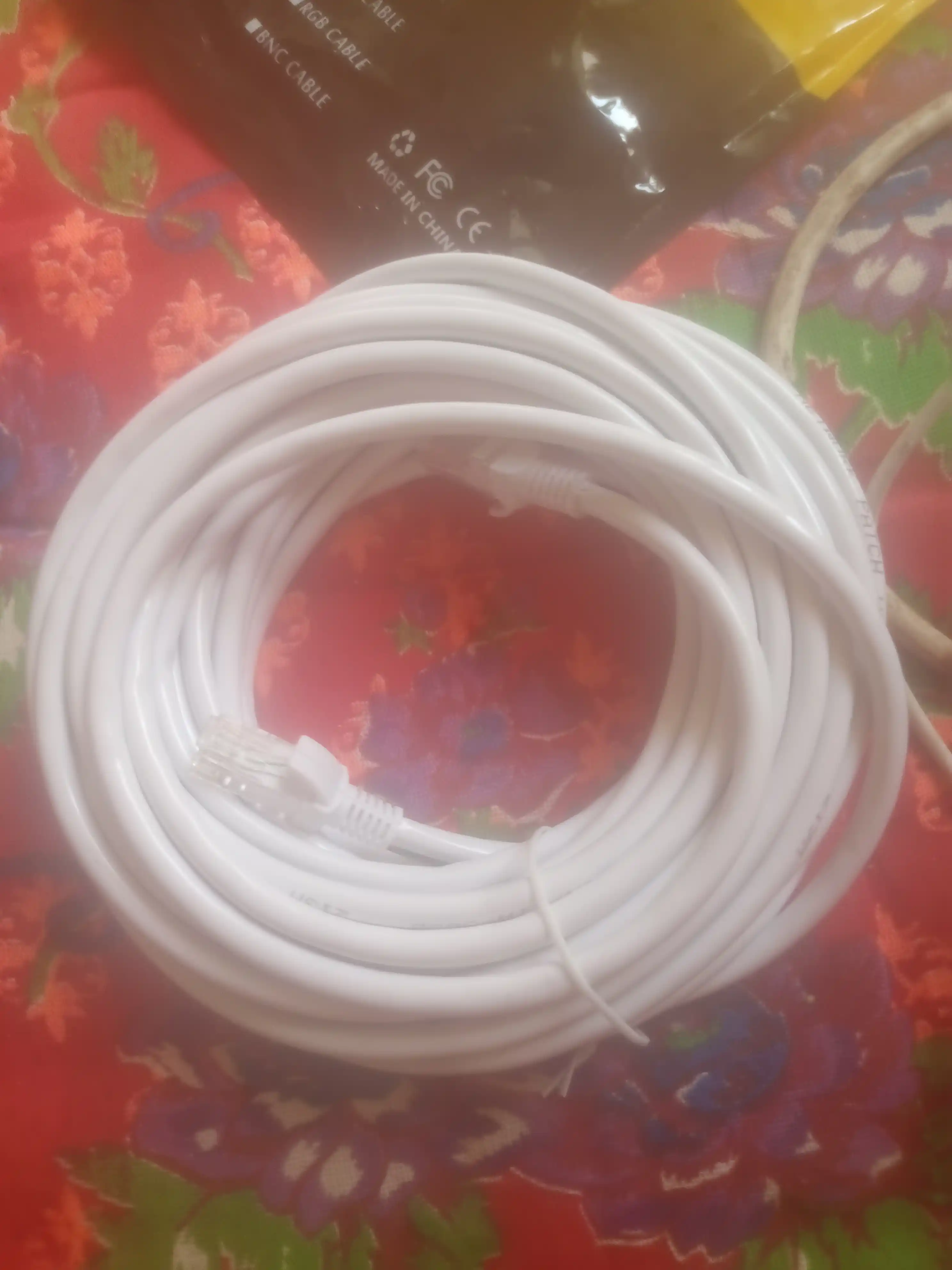 Wi-Fi uchun kabel Patch kord Lan UTP cat6, 1.5 m, 3 m, 5 m, 10 m, 15 m, 20 m, 30 m, 40 metr