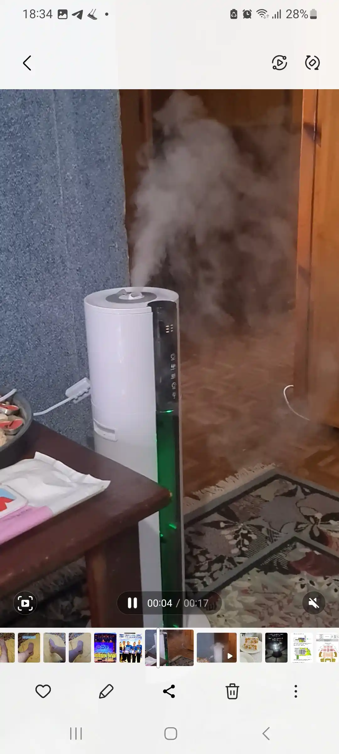 Aqlli namlagich, RANGI OQ, 4-8L, aromadiffuzor, ionlash, UV sterilizatsiyasi