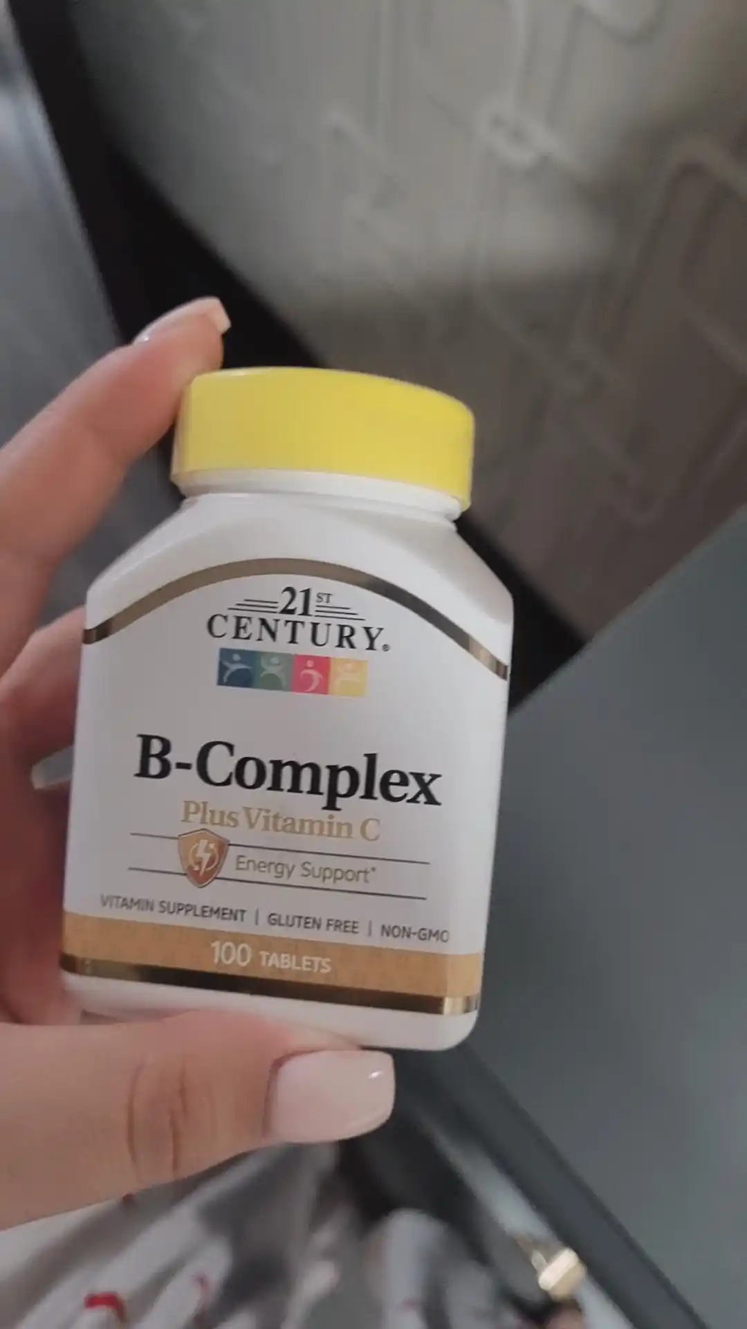 Vitamin "B" guruhi kompleksi 21st Century, vitamin "C" bilan, 100 ta tabletka