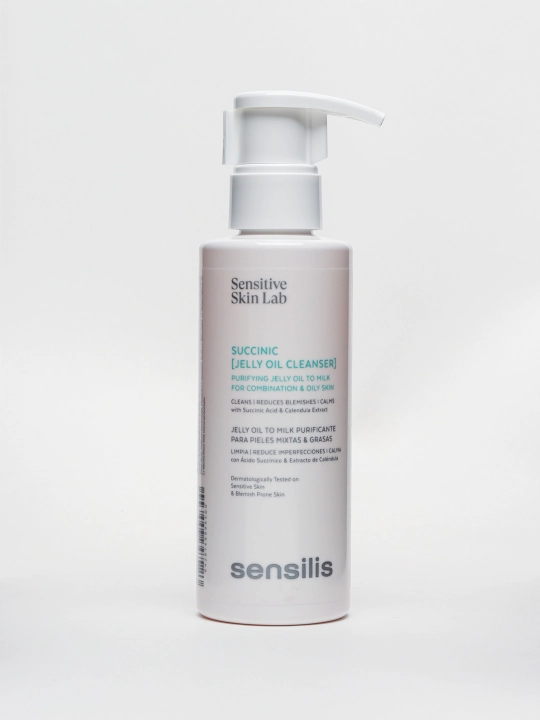 Sensilis Succinic Jelly Oil Cleanser yog‘li teri uchun yuz yuvish gel-moyi, 150 ml