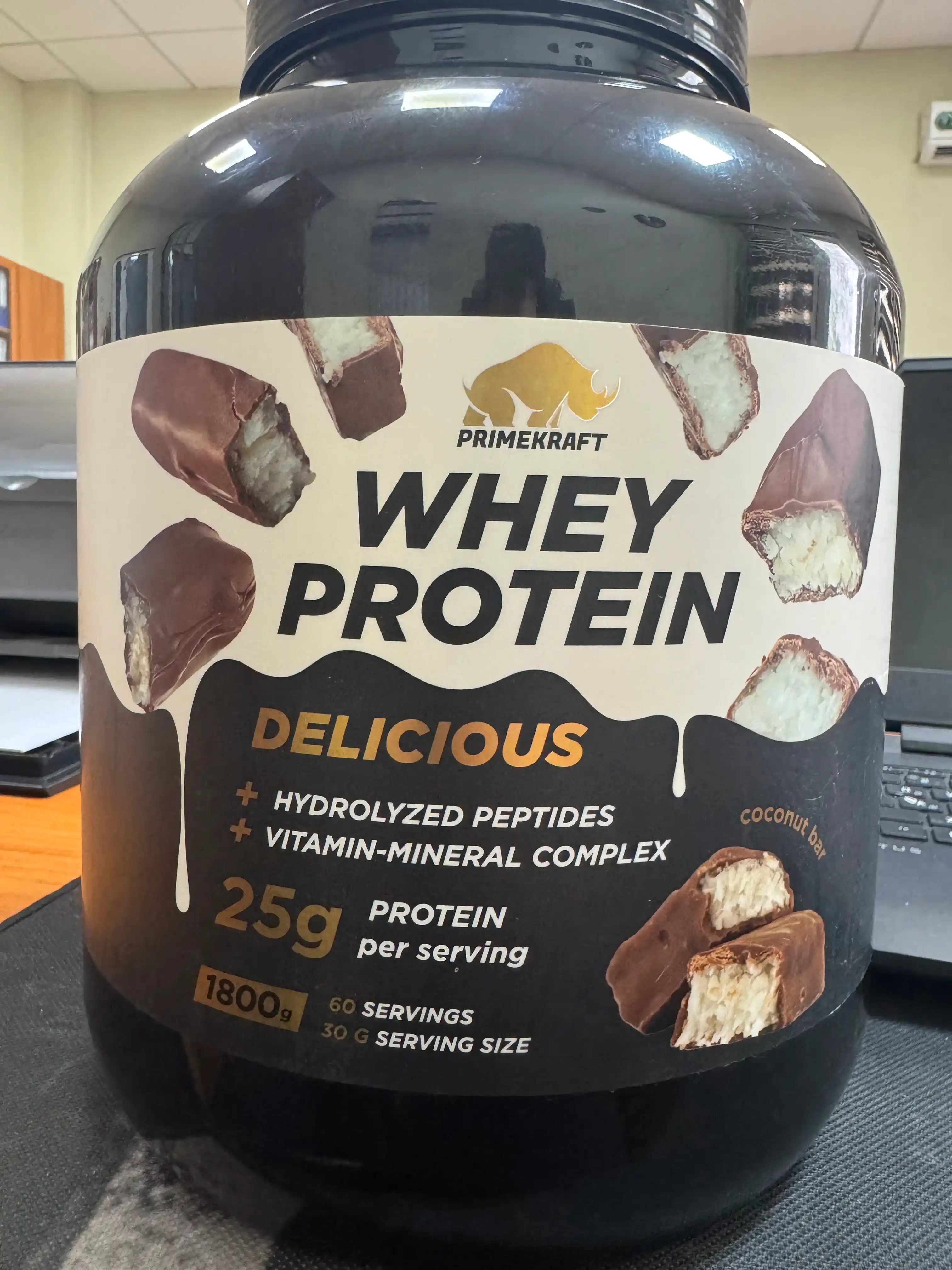 Peptidli protein Whey Delicious Primekraft, 1800 g, 60 porsiya
