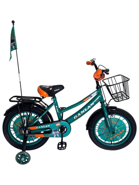 GANLAN K-207 bolalar velosipedi yog'och g'ildiraklar va savat bilan - 