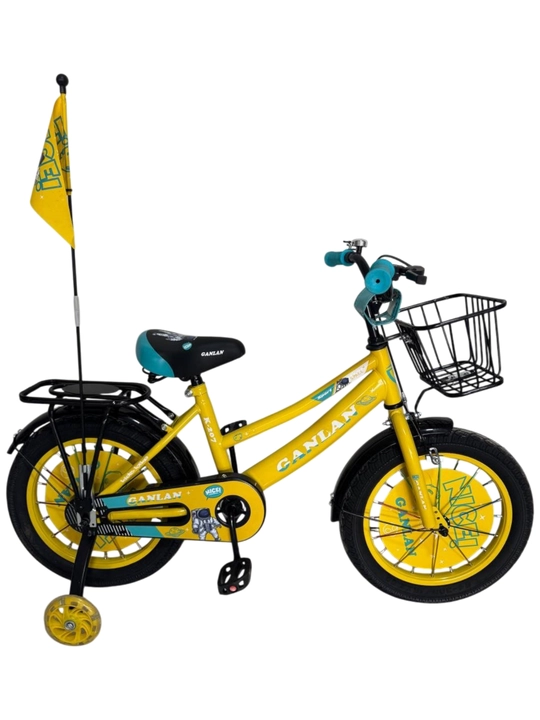 GANLAN K-207 bolalar velosipedi yog'och g'ildiraklar va savat bilan - 