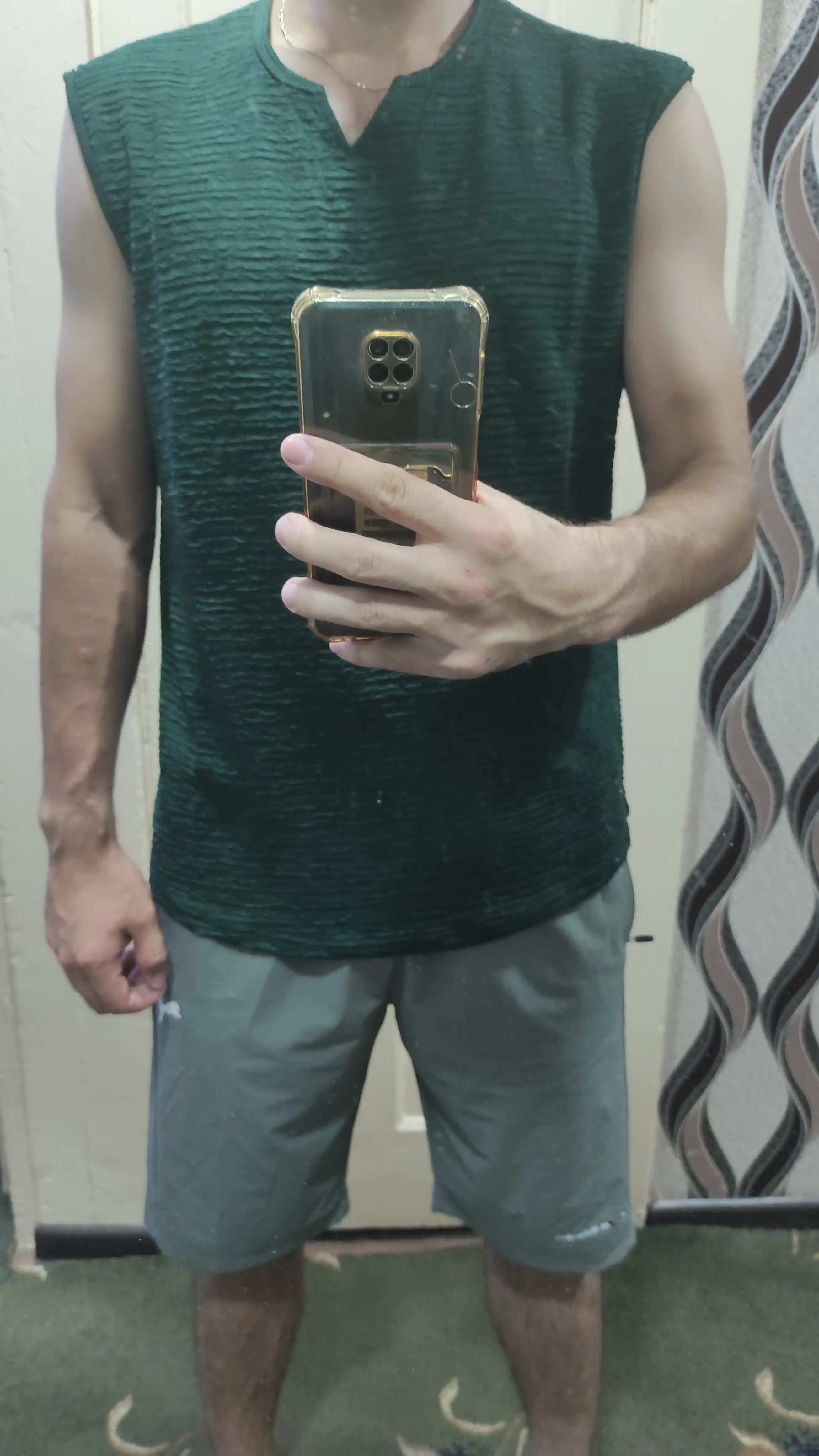 Erkaklar uchun sport maykasi, paxtadan — qora, sport, fitnes va mashg‘ulotlar uchun mayka