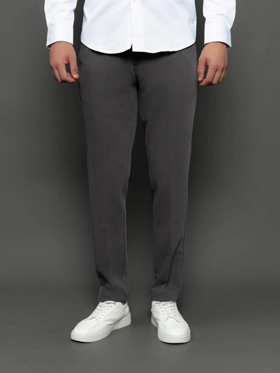 Брюки мужские классические Slim fit JUST JT9503-4401 — JUST-JT94401-СЕРЫЙ-36