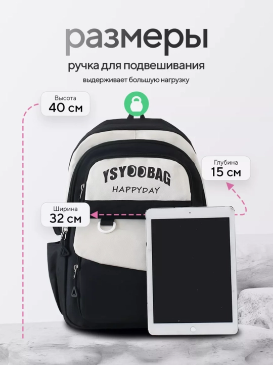 Набор из 5 сумок — рюкзак, сумка через плечо, пенал, косметичка и маленькая