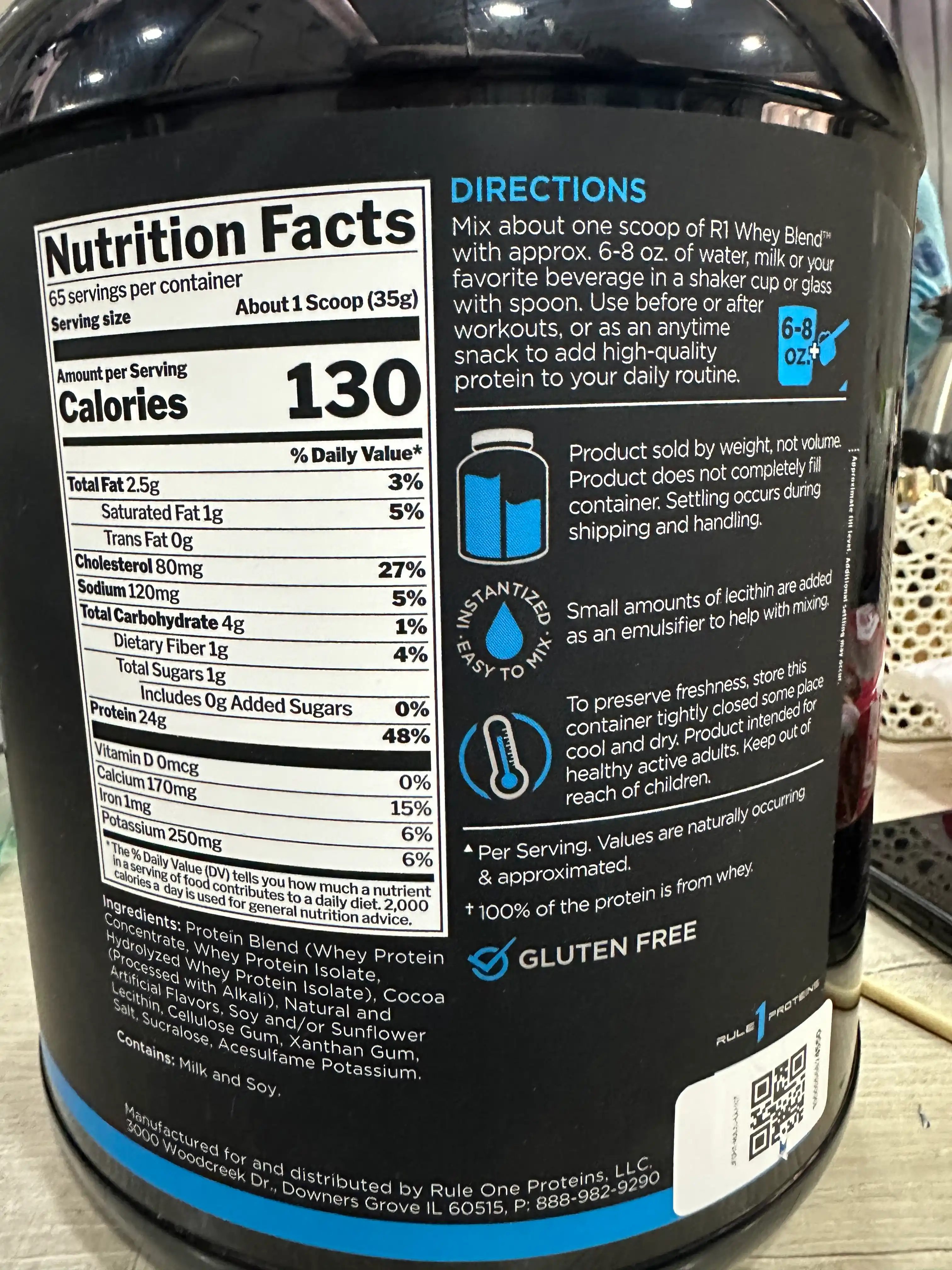 RULE1 WHEY blend 2.3 kg protien Amerika