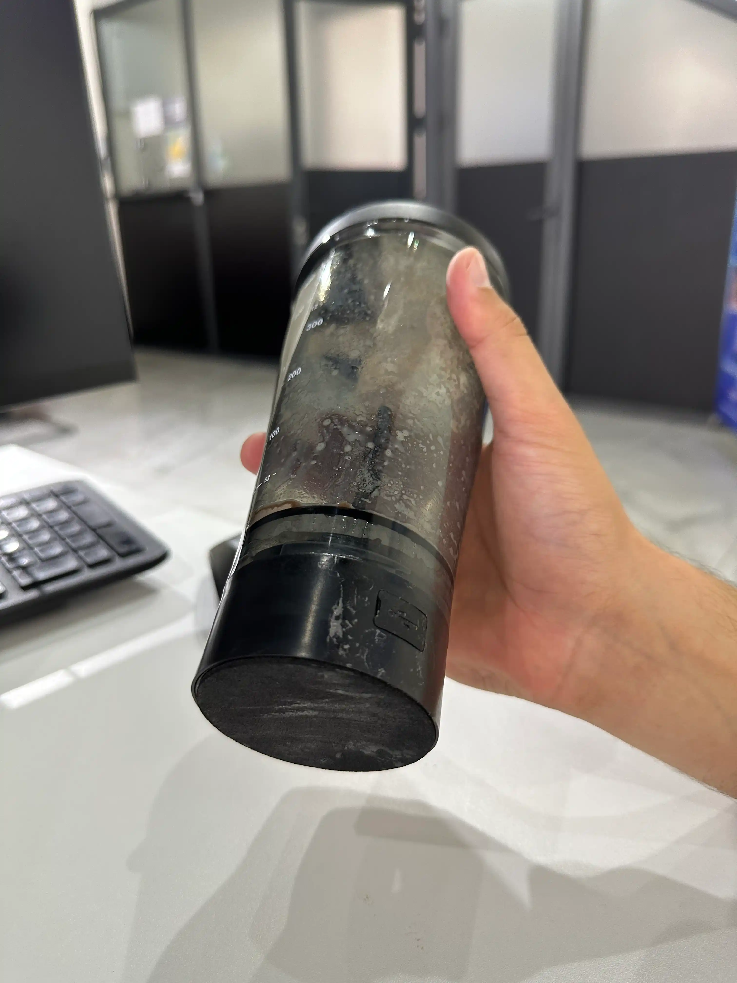 Sport shaker shishasi, elektr blender bilan protein, koktellar, suv uchun
