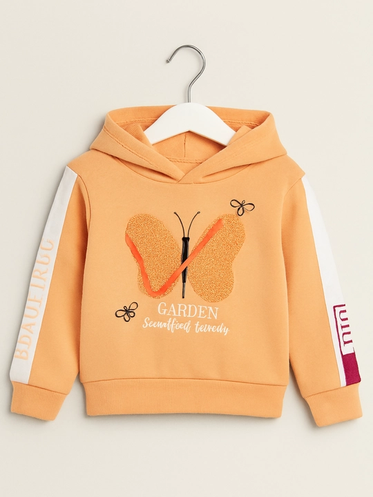 Кapyushonli qizlar sport kiyimi, hudi, paxta, 6 oydan 2 yoshgacha - 