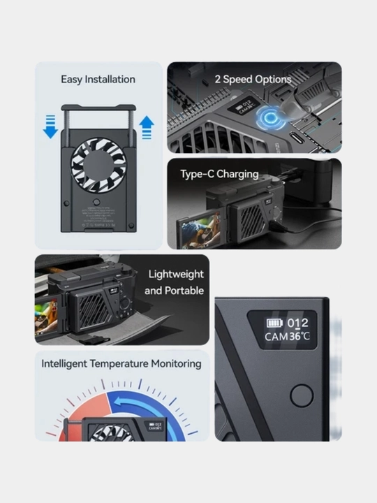 Ulanzi  CA25 — Кулер для камеры (Cooling Fan) с OLED-дисплеем