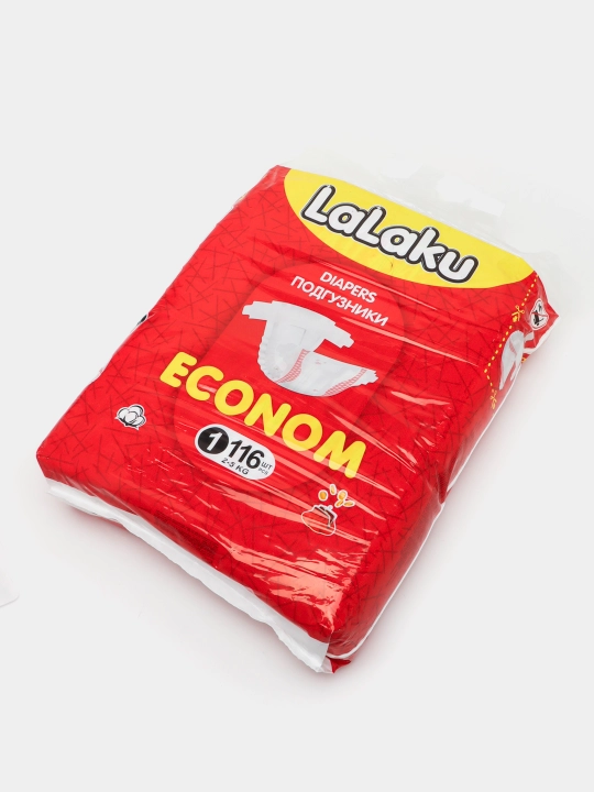 Tagliklar LaLaku Econom, o‘lchami 1, vazni 3-5 kg, 116 dona