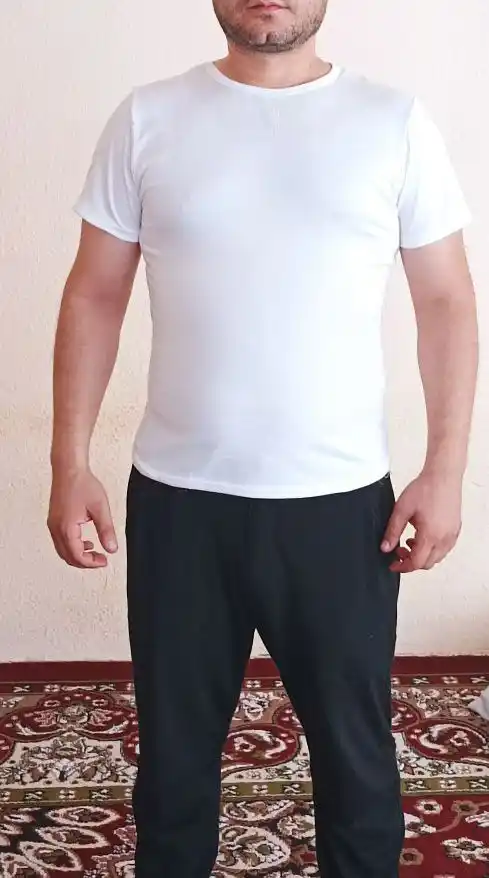 Baza futbolkalar, 3ta to'plam unisex futbolka – qora, kulrang, oq (XS-3XL o'lchamlari)