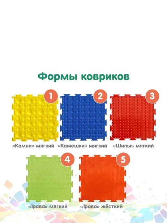 Детский массажный модульный коврик ОРТОДОН, развивающая полусфера- балансир для моторики
