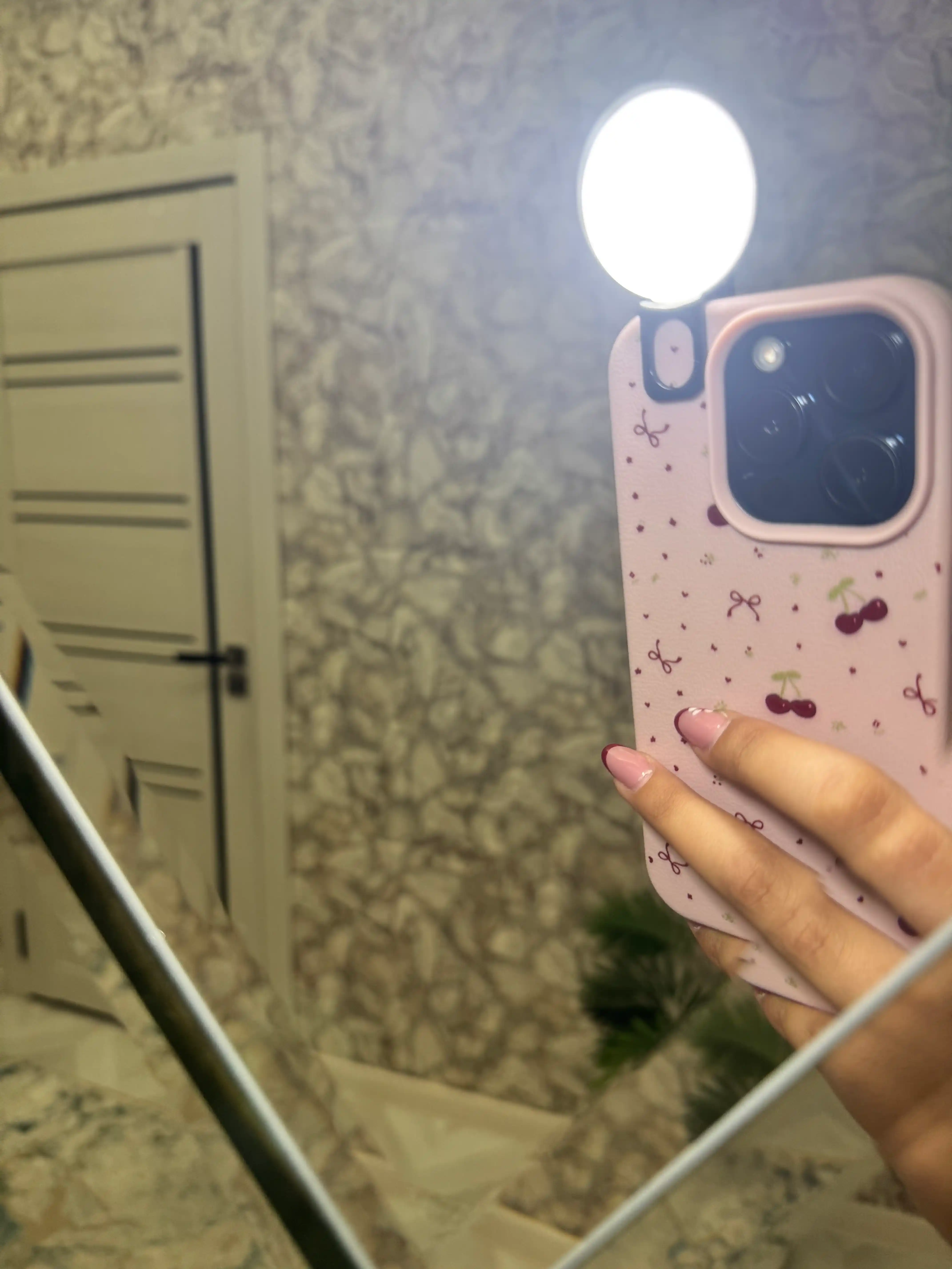 LED selfi lampa klipsli — telefon uchun halqa yorugʻlik blog, makiyaj va video uchun