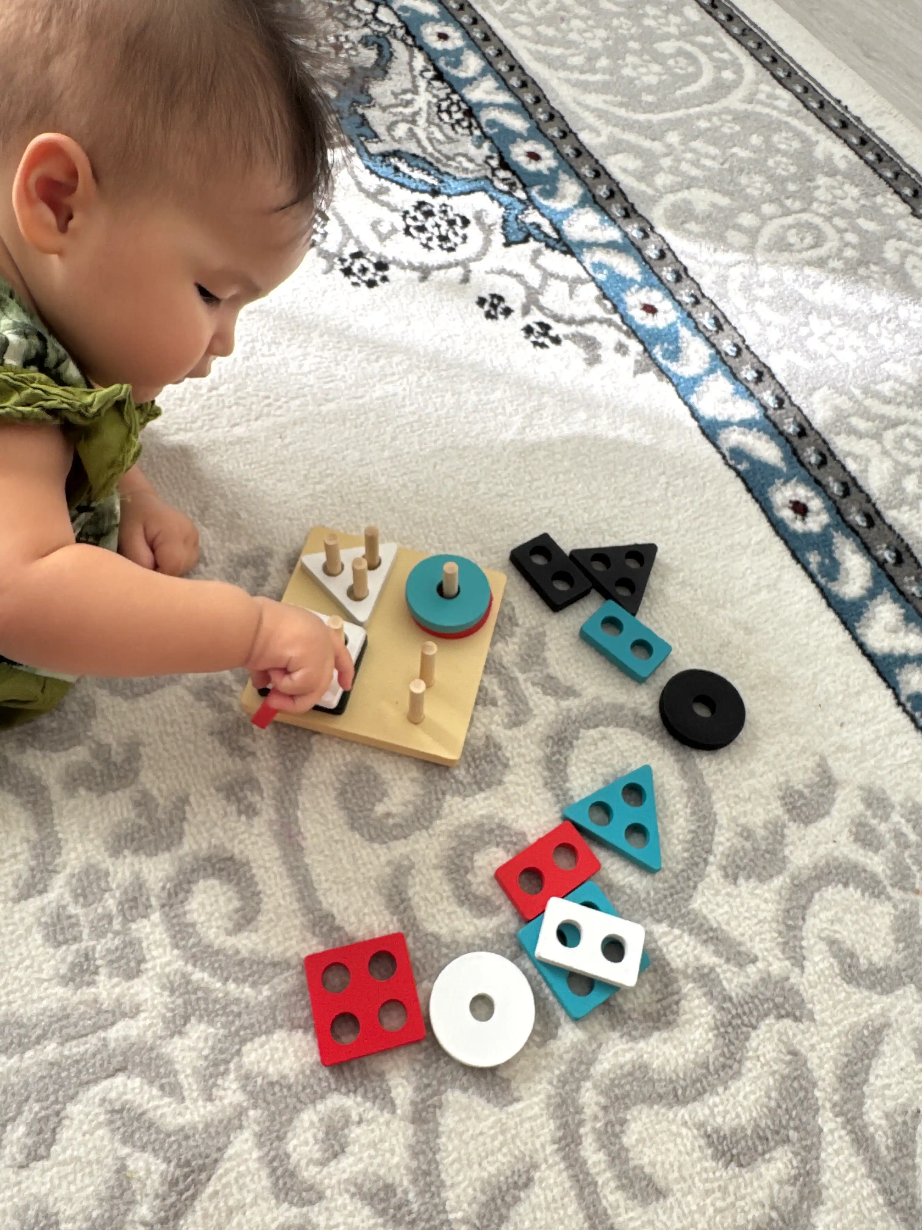 Yog'och o'quv o'yinchoq, jumboq, bolalar uchun, sorter, montessori, piramidalar