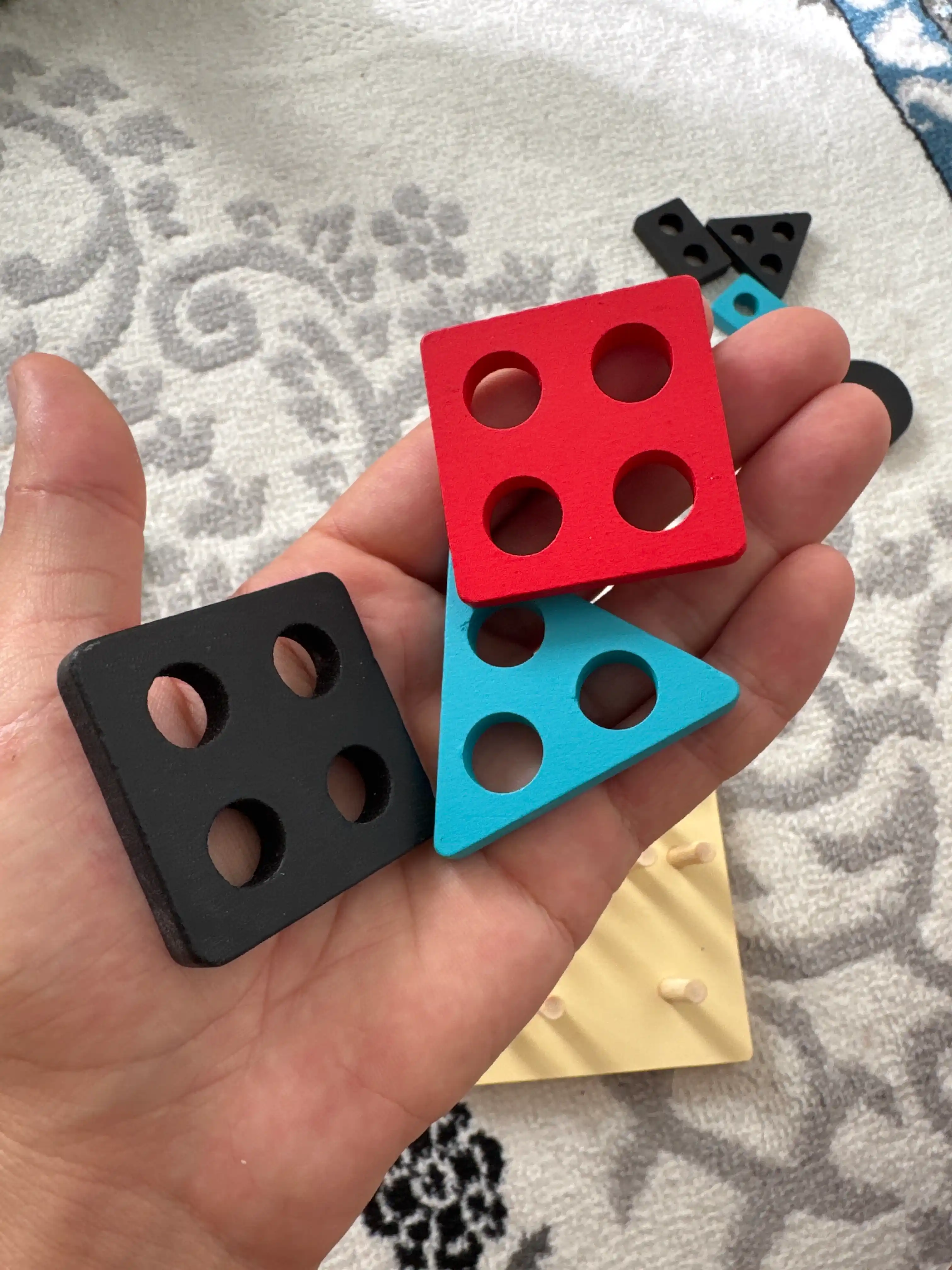 Yog'och o'quv o'yinchoq, jumboq, bolalar uchun, sorter, montessori, piramidalar