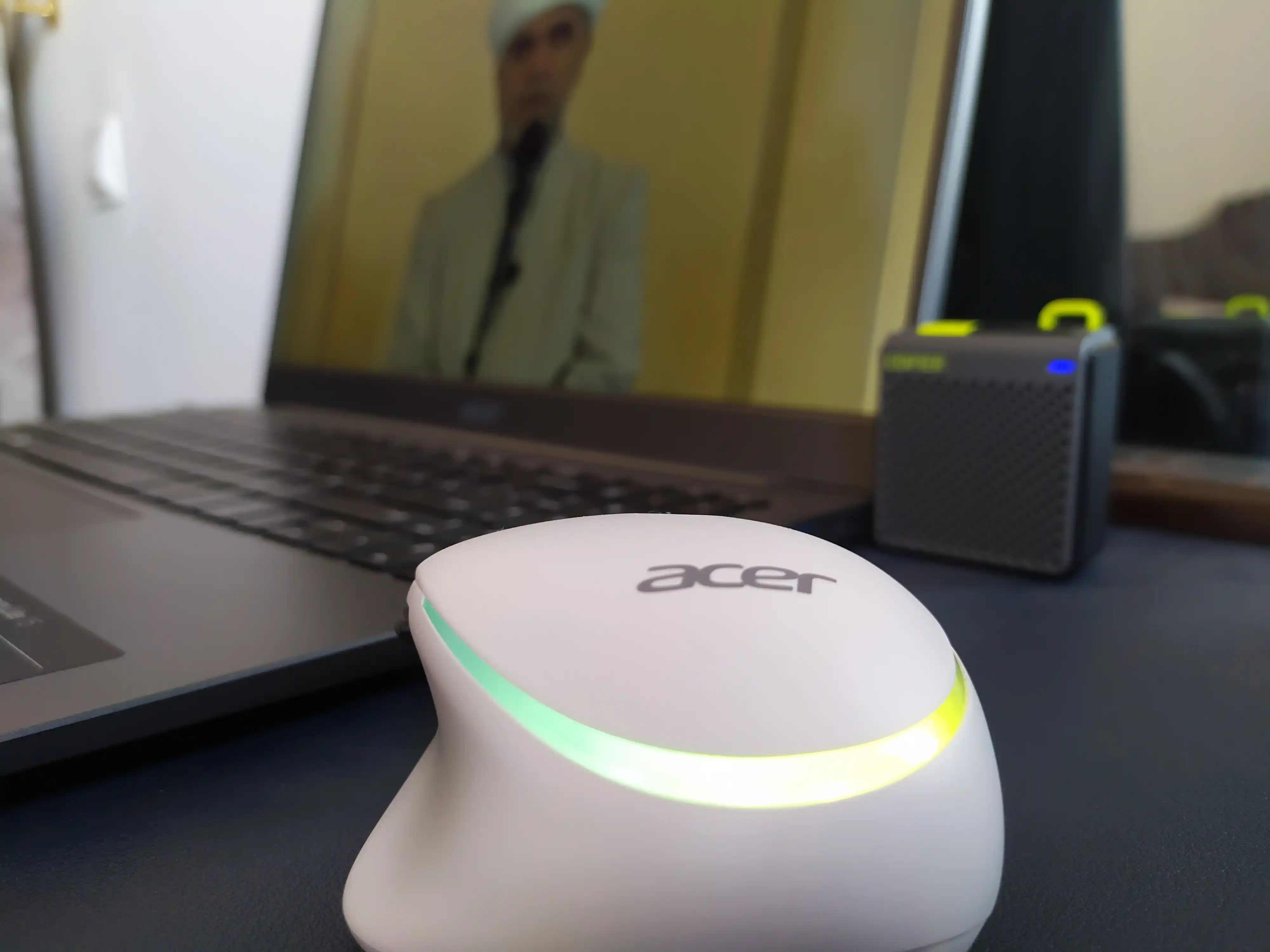 Simsiz kompyuter mini-sichqonchasi ACER, 2 rejim Bluetooth +2.4G, RGB orqa yorug'lik bilan