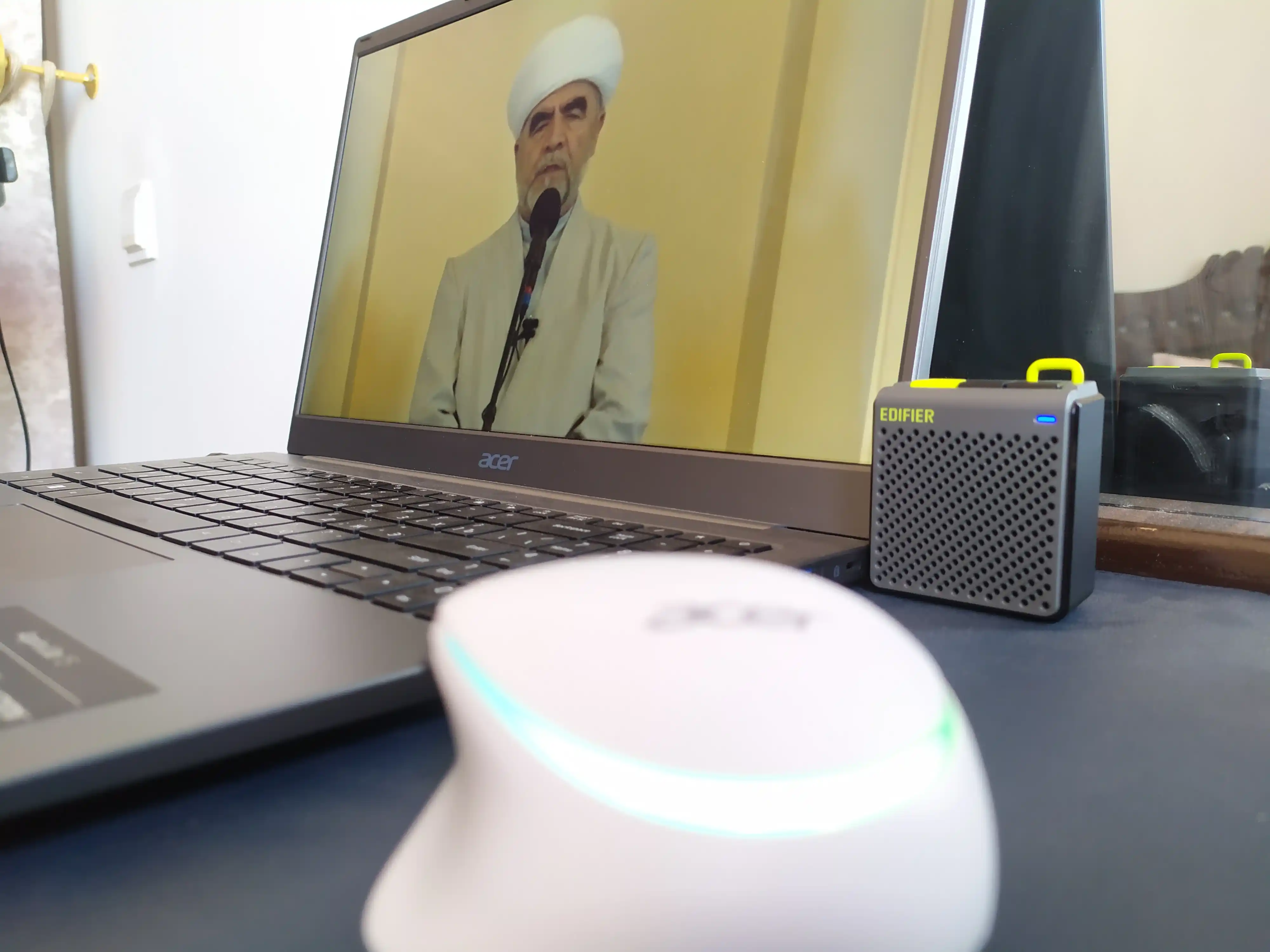 Simsiz kompyuter mini-sichqonchasi ACER, 2 rejim Bluetooth +2.4G, RGB orqa yorug'lik bilan