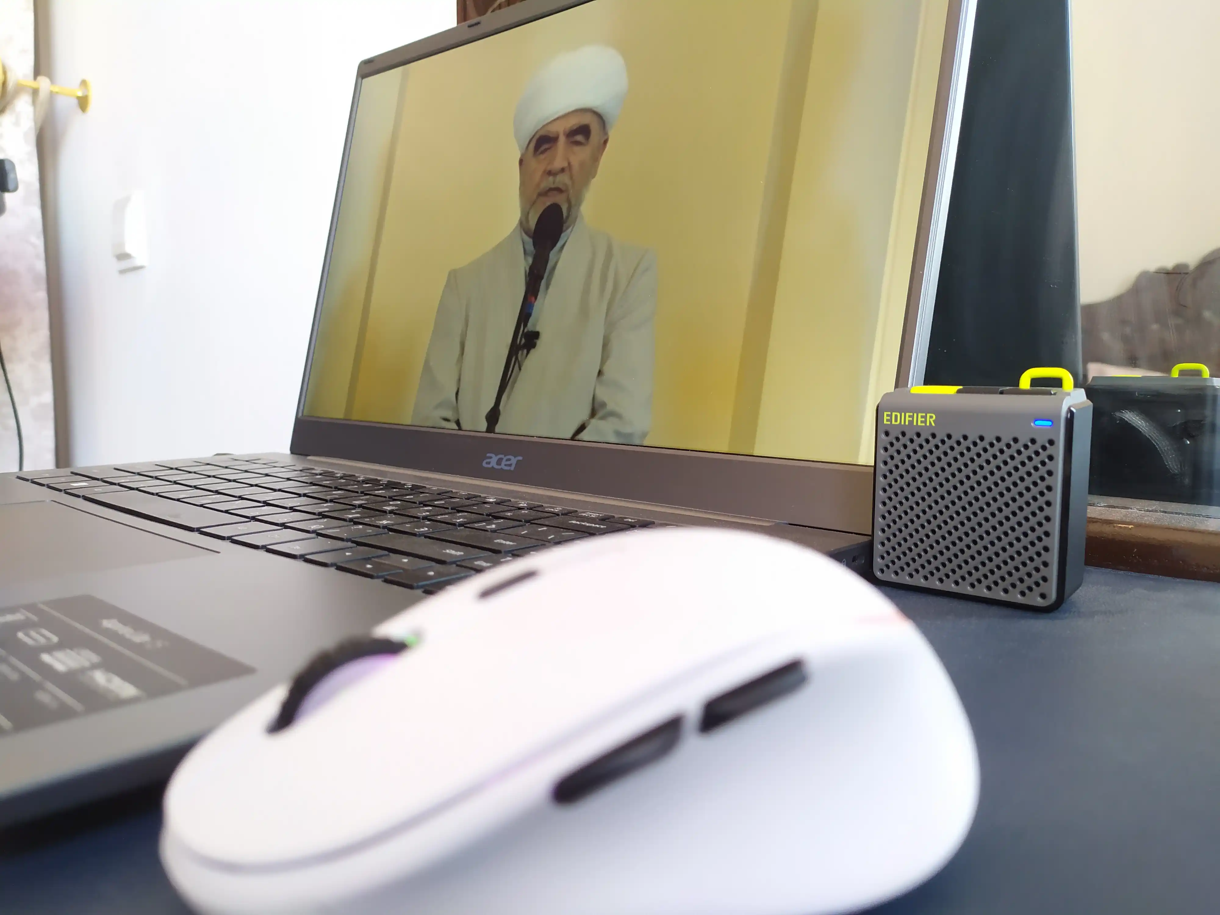 Simsiz kompyuter mini-sichqonchasi ACER, 2 rejim Bluetooth +2.4G, RGB orqa yorug'lik bilan