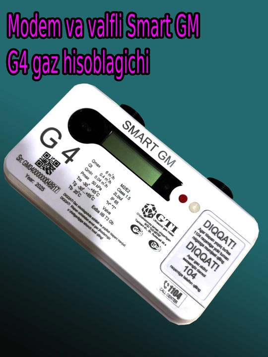 Modem va valfli Smart GM G4 gaz hisoblagichi