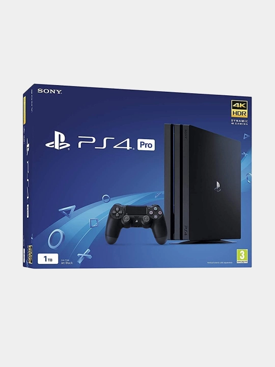 Playstation 4 Pro, 1 ТБ, 2 ТБ, с 2 джойстиками, установлены игры 