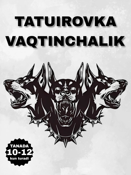 Временные татуировки, дракон, волк, крылья, лев
