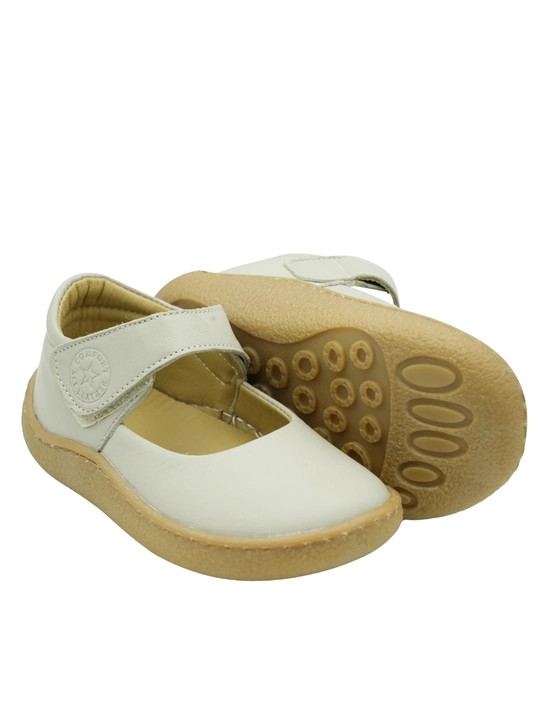 Детские кожаные туфли barefoot для девочек с удобной застёжкой